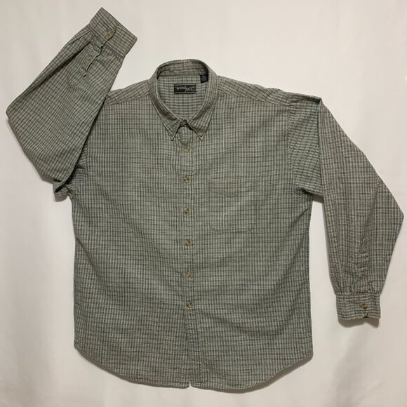 Windfall Mens XXL Gray Plaid Shirt Long Sleeve Button Down Collar Excellent - Picture 2 of 12
